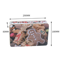 Boîte à biscuits rectangulaire personnalisée en gros, boîte de rangement hermétique pour bonbons et snacks, certifiée Disney, pour cadeau de Noël