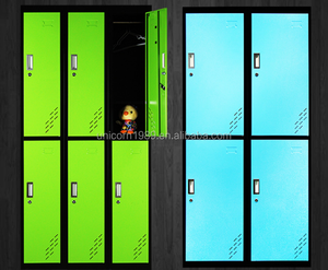 Colorido barato 6 puertas armario de acero estudiante gabinete de Metal para dormitorio natación para la venta - Product Image 3