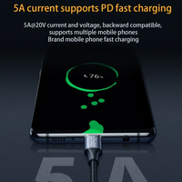 Cable USB C 3.2 Gen 2 con Trenzado de Nailon, Salida 4K 60hz, Función de Datos de 20Gbps, Carga PD de 100W, Cable Cargador para iPhone, Samsung y Monitor