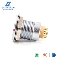 Conector hembra impermeable de 8 núcleos autoblocante Push Pull para enchufes 0B 1B 2B 3B