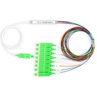 1X8 pemisah serat PLC, modul Mini 900 μm, SC/APC Singlemode
