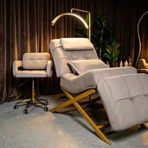 Cama de masaje de pestañas de lujo en forma de S, cama curva para extensiones de pestañas, silla de salón para esteticista - Product Image 6