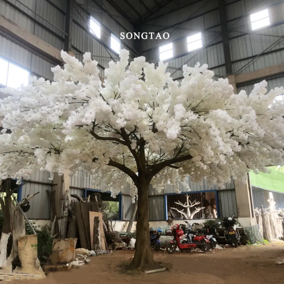 songtao Large fake round blossom tree 3M Simulated cherry blossom trees outdoor wedding decoration