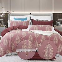 Parure de lit de luxe 100 % polyester toutes saisons, motifs jacquard bicolores à pois, 6 pièces, personnalisation OEM, housse de couette en stock