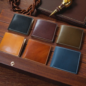 Porte-cartes en cuir de vachette véritable fait main Boshiho pour homme, multifonctionnel, anti-RFID, en cuir tanné végétal, fermeture éclair vintage - Product Image 6