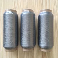 Pure Metal Yarn Metallized Thread Thermal Resistant Good Conductivity 100% Stainless Steel Spun Yarn 11S/2 for Weaving