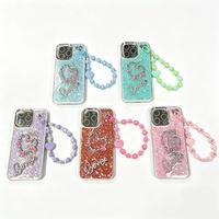 Coque de téléphone Love Design Bling en TPU avec chaîne pour iPhone 18 17 16 15 14 13, coque arrière girly pour TECNO Spark50 Camon50 Spark Go 3 Pova 7