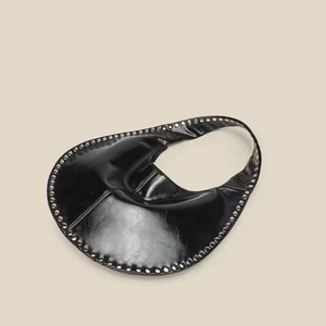 2025朋克风格铆钉镶钻腋下包女休闲PU皮革手提包女时尚单肩包复古流浪汉包购物袋 - Product Image 3