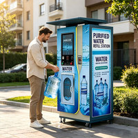 Distributeur automatique d'eau RO  Système d'eau pure avec paiement par carte et pièces Machines de traitement de l'eau