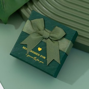<strong>Laake</strong> High-End Wholesale Cardboard Gift Box Matt Laminated Sponge Bow Packaging for Jewelry-Ring Necklace Recycled Materials - Product Image 5