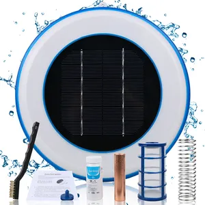 Solar pool ionizer, solar copper-silver ion water processor, swimming pool water purifier