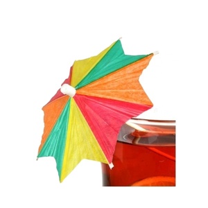 Logo Printed Custom Durable Rubber Cocktail <b>Umbrellas</b> with Silk Screen Printing for Promotional Use - Product Image 3