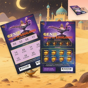 Timbres de validation de billets de loterie personnalisés, marquages de sécurité avec support pour système de rédemption par jeu à gratter - Product Image 1