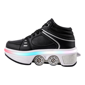 Chaussures de patinage d'extérieur WECOO avec logo personnalisé, lumières LED clignotantes, <span class=keywords><strong>4</strong></span> <span class=keywords><strong>roues</strong></span> rétractables, pour enfants - Product Image 3