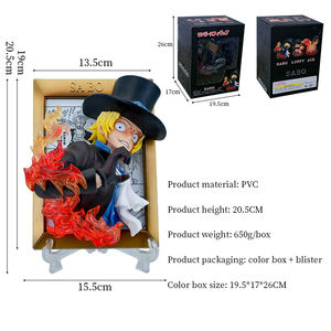 ฟิกเกอร์อนิเมะ3D บรรจุกล่องสามมิติแฟชั่นใหม่กรอบรูปงานฝีมือหนึ่งชิ้นหุ่นอะนิเมะฟิกเกอร์ Sabo <span class=keywords><strong>Luffy</strong></span> Ace - Product Image 4