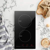 Panneau de céramique électrique intelligent de cuisine intégré 30cm 2 brûleurs plaque de cuisson en céramique plaque de cuisson infrarouge