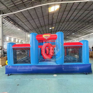 Bambini fulmini McQueens giocattoli gonfiabili di rimbalzo con scivolo blu auto luna saltellante Jumper parco giochi - Product Image 3