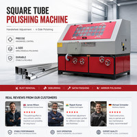Machine de polissage et de ponçage automatique pour tubes carrés, équipement de finition de surface métallique en acier inoxydable, vente directe usine