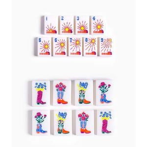 ชุดไพ่นกกระจอกอเมริกันอะคริลิคสีขาวแบบกำหนดเองชั้นเดียวกระเบื้อง160เหมาะเป็นของขวัญสำหรับเด็กผู้หญิง - Product Image 5