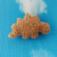 Porte-clés dinosaure en peluche doux, jouets en peluche poulet moelleux, animaux en peluche, porte-clés dinosaure, cadeau pour enfants, porte-clés dinosaure