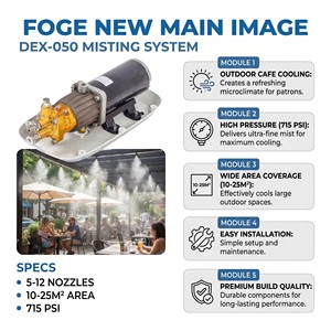50bar 715psi Middle Pressure High Pressure <strong>Misting</strong> Pump Fogging Machine Mist Spray Machine Mist - Product Image 2