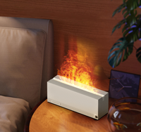 Haut de gamme coloré flamme aromathérapie diffuseur bureau muet arôme humidificateur 3D cheminée atmosphère lumière humidification de l'air