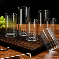 Gobelet à jus, lait, eau, en verre borosilicate transparent, personnalisable ODM/OEM, avec logo, classique, unisexe, Vasos Con Logo