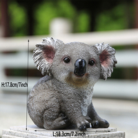 Figurine de famille de Koala de simulation réaliste et créative Statues de Koala mignonnes en résine pour la décoration de patio de pelouse de jardin