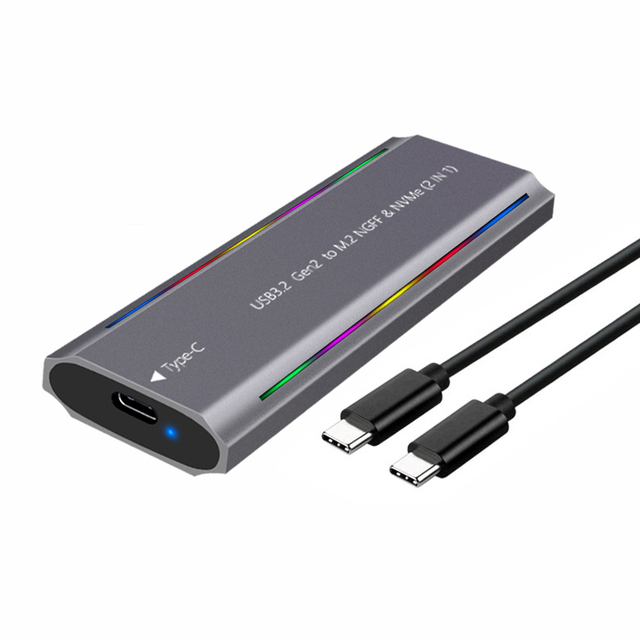 ICOOLAX External Hard Drive SSD 2TB 1TB 512GB 256GB 128GB USB3.2 Type-C Support M.2 NGFF SSD M.2 NGFF Enclosure Portable SSD