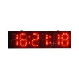 Wholesale Customizable outdoor 6 Digit 7 Segment Digital LED Clock Display Wall Clock