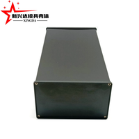 Boîtier vierge en aluminium extrudé brossé noir à fentes, avec assemblage par vis, pour amplificateur Hi-Fi DIY et carte PCB