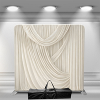 Backdrop Stand Branding Kustom untuk Acara, Pameran, dan Iklan - Bahan Kain Tension