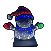 Enseigne LED électronique personnalisée Père Noël 3D en acrylique effet néon pour logo d'entreprise et éclairage nocturne
