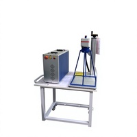 Machine de marquage laser à fibre portable de type split, graveur laser à fibre portable, lentille de champ 300*300mm pour l'acier inoxydable