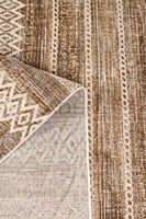 Tapis d'appoint tissé à poils ras Lapis Tribal Mink 7 mm, lavable, moderne, en polyester et coton, écologique, adapté aux animaux domestiques, anti-bactérien et anti-taches