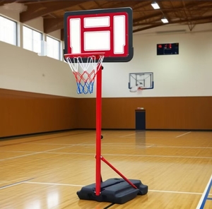 Panier de basket réglable en hauteur, support de basket portable autoportant pour jeu en intérieur et en extérieur - Product Image 6