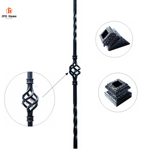 Matt Black Angled Baluster Base Shoes for 1/2" Iron Spindles Metal <strong>Stair</strong> <strong>Parts</strong> Wholesale - Product Image 6