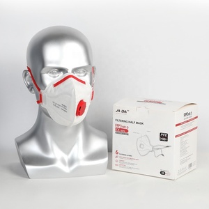 Komfortabel gestalteter Kopfgurt CE-geprüft EN149 FFP3 NR D Gesichts maske mit flachem Muster und Ausatem ventil - Product Image 1