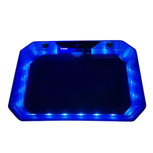 2023 New Arrival Ready Stock LED Tray Light Glow In Dark Rolling Tray with Speaker And Bluetooth