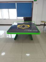 Table d'entraînement de football pour jambes en forme de Z C-TOP ZT-0056 panneau vert MDF/WPC