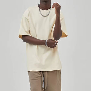 Camiseta de gran tamaño con diseño de fábrica para hombre, ropa de algodón de peso pesado para hombre - Product Image 3