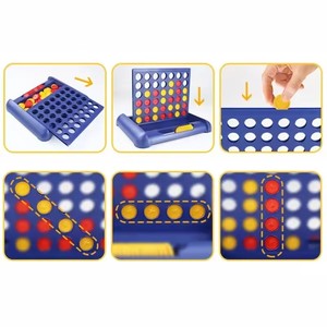 Jeu de société pliable Connect 4 en ligne, jeu de société classique, jeu familial, jouet éducatif précoce, puzzle pour enfants, entraînement à la réflexion, cadeaux - Product Image 3