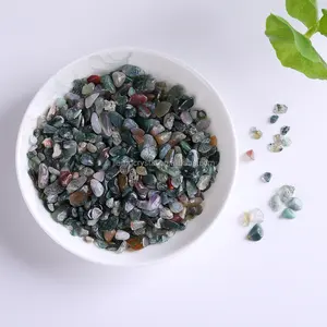 Groothandel Hoge Kwaliteit Reiki Mos Agaat Grind Natuurlijke Healing Crystal