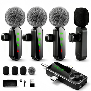 Wireless Lavalier <b>Microphone</b> Mobile Phone Vlog Video Recording Interview Broadcasting Lapel <b>Microphones</b> Wireless Mic - Product Image 1