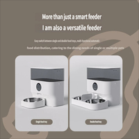 Distributeur de nourriture pour animaux de compagnie entièrement remis à neuf, grande capacité 5L, distributeur de nourriture intelligent pour chat et chien, design étanche avec batterie rechargeable
