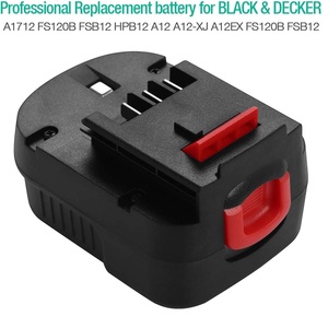 Baterías de herramientas eléctricas especiales personalizadas, 12V, Ni-MH, 2000mAh/3000mAh, para BLACK & DECKER, A1712, FS120B, FSB12, HPB12, A12, A12-XJ, A12EX - Product Image 3