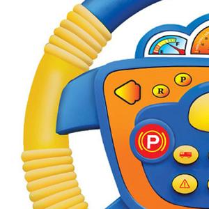 Giocattolo musicale blu del volante per fingere di giocare strumento di educazione precoce giocattolo con musica - Product Image 5