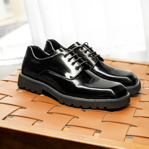 Chaussures habillées pour hommes de haute qualité, à bout carré, à lacets, respirantes, antidérapantes, pour le bureau et la carrière, style Derby - Product Image 2
