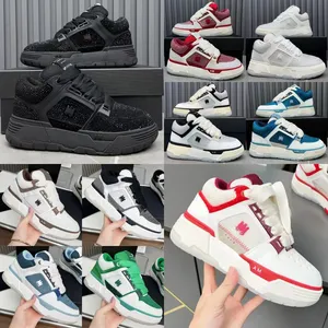 Novedad 2025 Zapatos de Lujo de Diseñador para Hombre en Blanco y Negro de Piel y Goma Zapatillas Deportivas Casuales de Moda Estilo Amiri para Hombre - Product Image 1
