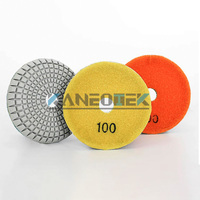 KANEOTEK 3 4 pouces 80 100 mm résine Bond plat intestin forme diamant tampons de polissage pour granit marbre pierre et béton